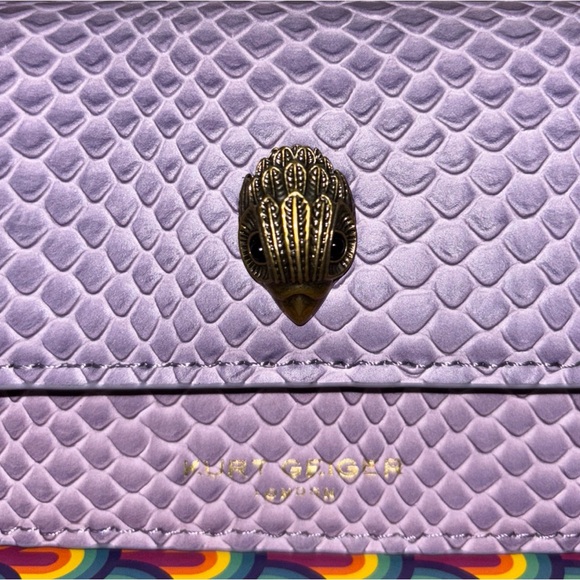 Kurt Geiger NWT Shoreditch Lavender Snakeskin Mini Crossbody Bag - Picture 10 of 10